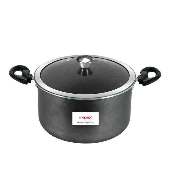 Biryani Pot 10 Ltr With Glass Lid IBP10 | Non-Stick| Induction Friendly | 1 Year Warranty