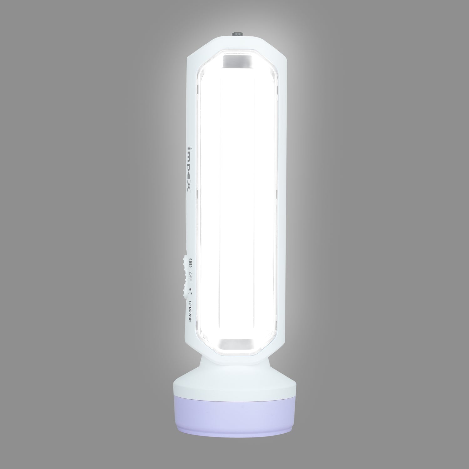 Impex LUMIN A3 Rechargeable LED Flashlight with Dual Torch & Lamp Modes and Built-in Charging Plug (White)