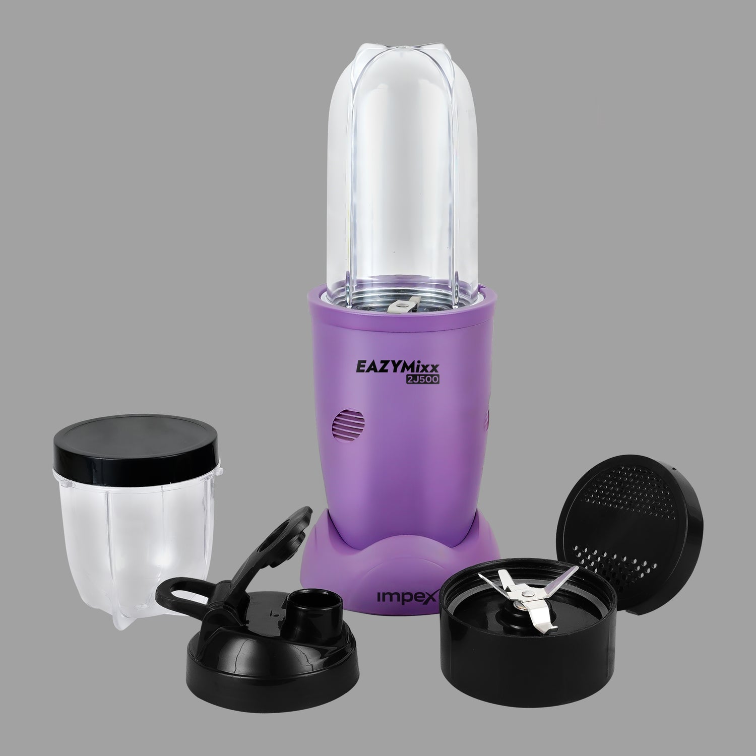 Impex EAZYMIXX 2J500 500W Blender | 22000 RPM | 100% Copper Motor | 2 Jars | 2 Year Warranty | Lavender