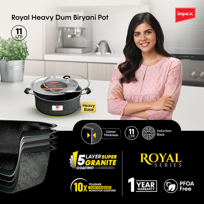 Impex Dum Biriyani Pot |HV Dum Biryani Pot 11 Ltr Royal Series (RDBP11-HV)