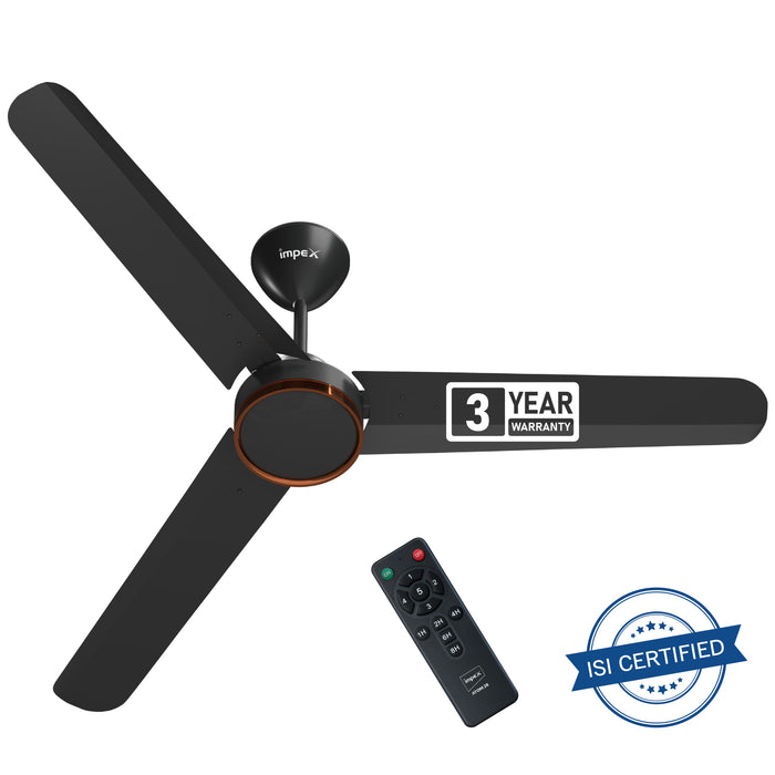 Impex 1200mm Ceiling Fan BLDC ATOM 28 Dx R with Remote - 5 Star | 3 Year Warranty