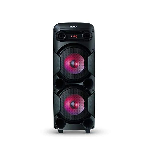 TS-8001 Portable Trolley Speaker | 80W RMS | Bluetooth | Wireless Mic | USB/TF/FM/AUX | LED DJ Lights | Remote Control