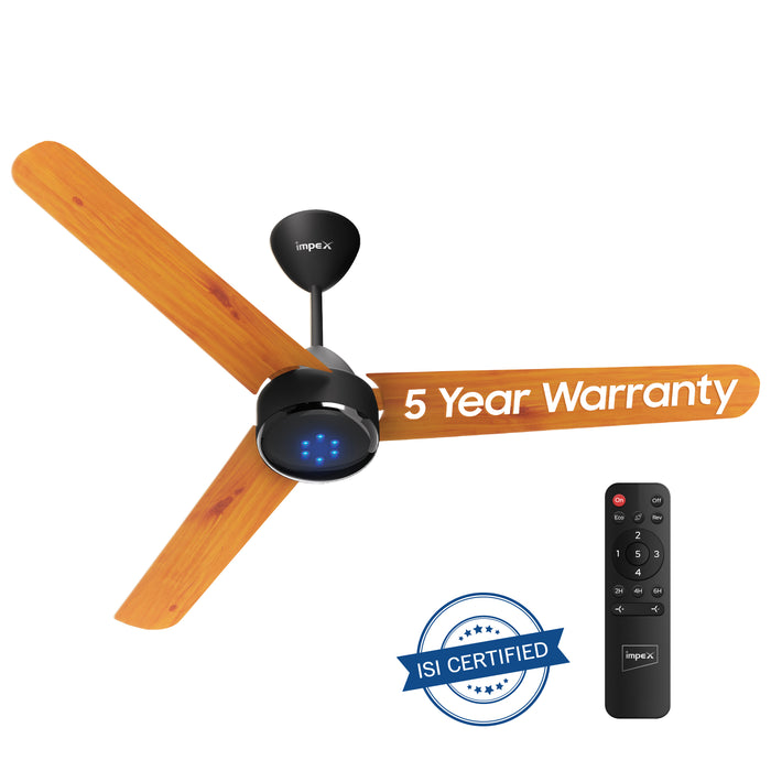 Impex 1200mm Ceiling Fan BLDC ATOM 28 PRIME R  with Remote - 5 Star | 5 Year Warranty