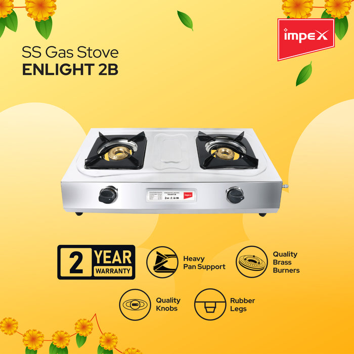 Impex Onam Combo Gas Stove (Enlight 2B) , Tawa Pan (ITP 2620)