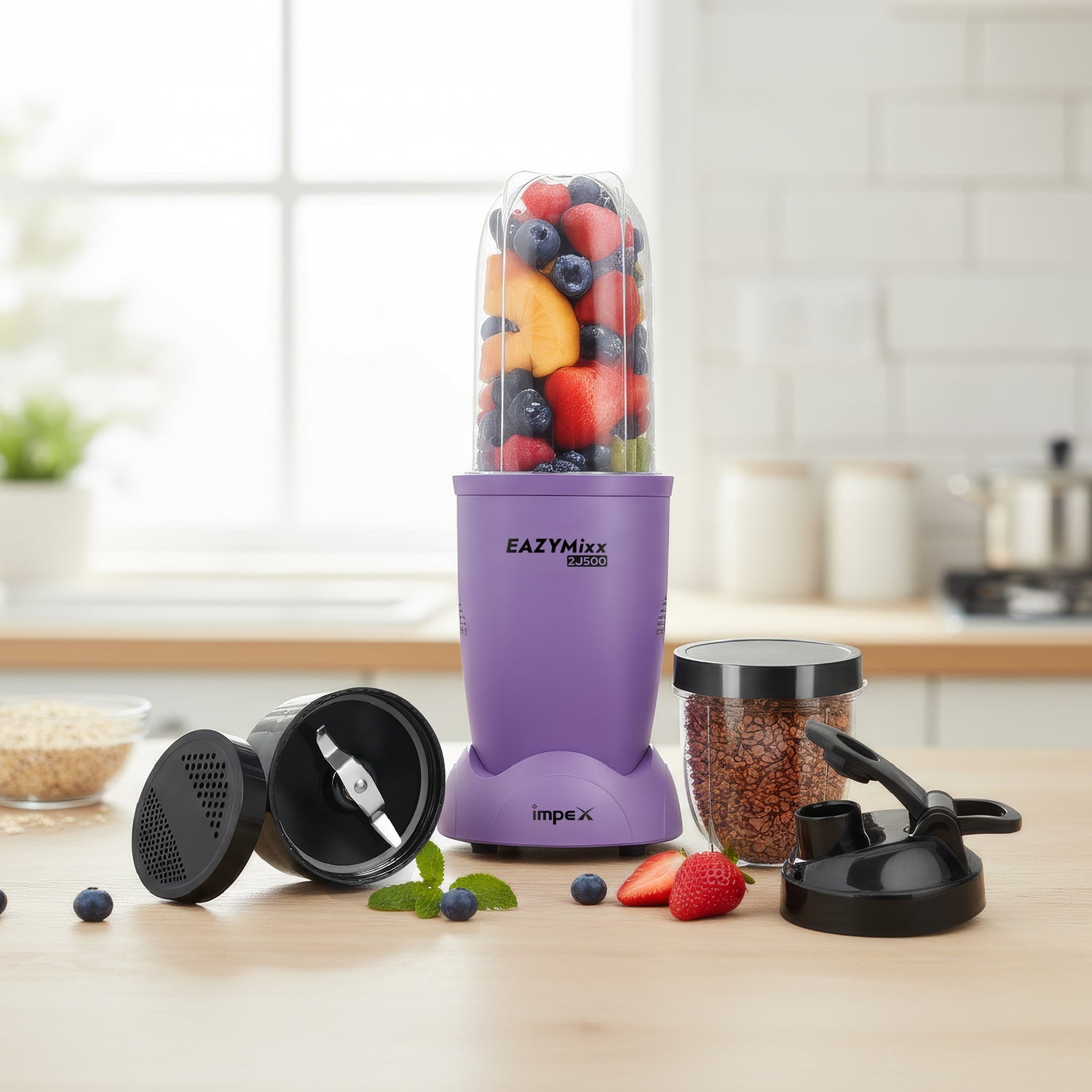 2 Jar Juice Blender+ 6pc Glassware Set+ 4pc Knife Set