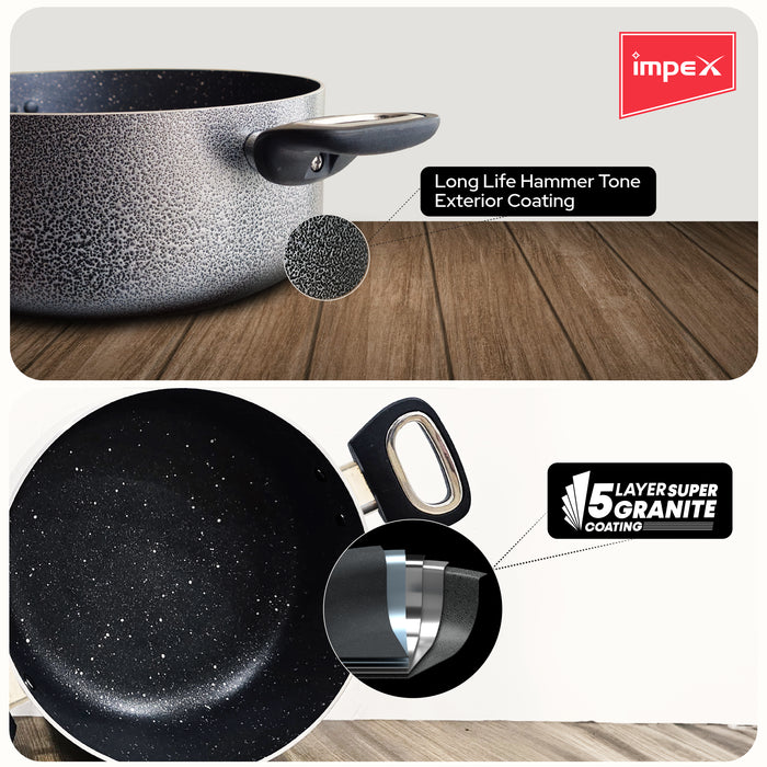 Impex Royal Granite Casserole Set 6 Pcs (RCS6)