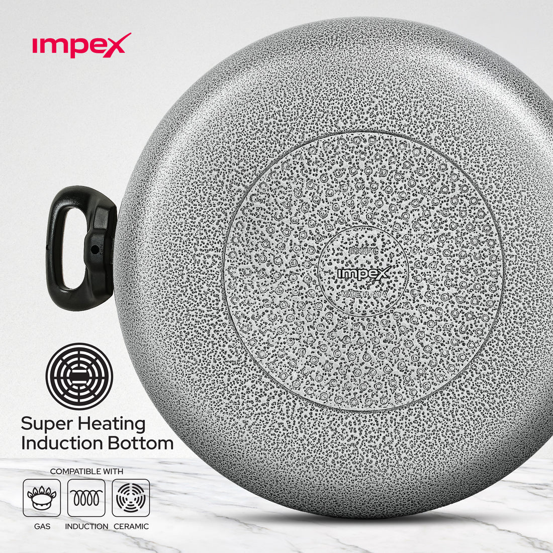Trucera 8L Ceramic Biriyani Pot With Lid (Grey) | All Stove Top| Non Stick | 2 Year Warranty