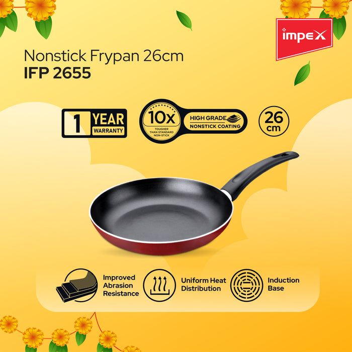 Impex Onam Combo Gas Stove (IGS 13B), Nonstick Coated Fry Pan 26 cm (IFP 2655)