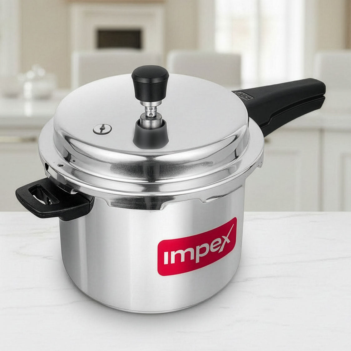 Impex EP5 Induction Base Stainless Steel Pressure Cooker, 5 litres, Silver