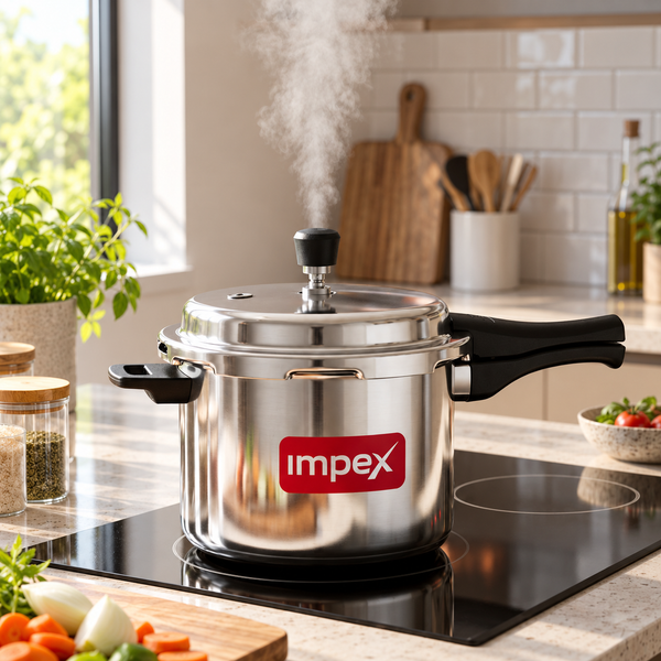 ECO 5 Litre Aluminium Pressure Cooker | Gas & Induction Compatible | Fast Heating & Durable | 5 Year Warranty