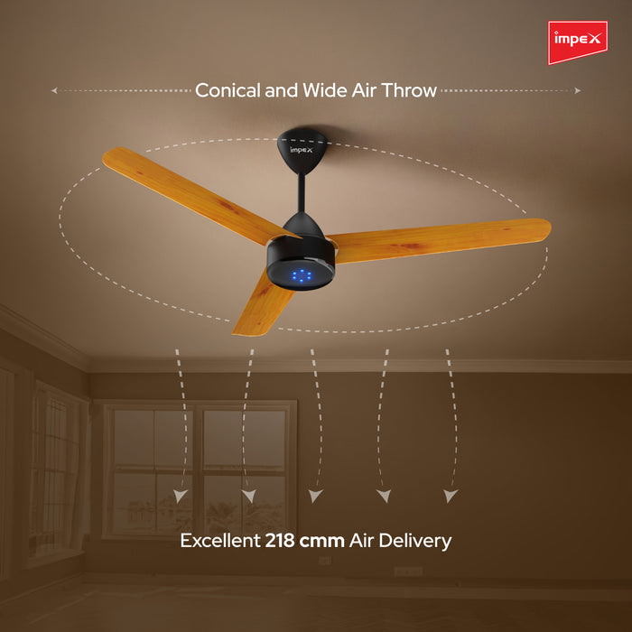 Impex 1200mm Ceiling Fan BLDC ATOM 28 PRIME R  with Remote - 5 Star | 5 Year Warranty