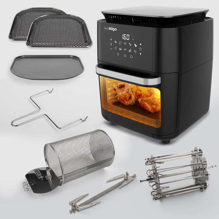 IMPEX 12L Digital Air Fryer AIRCHEF XL 1800W for Oil-Free Cooking | 10 Preset Menu Air Fryer  (12 L)