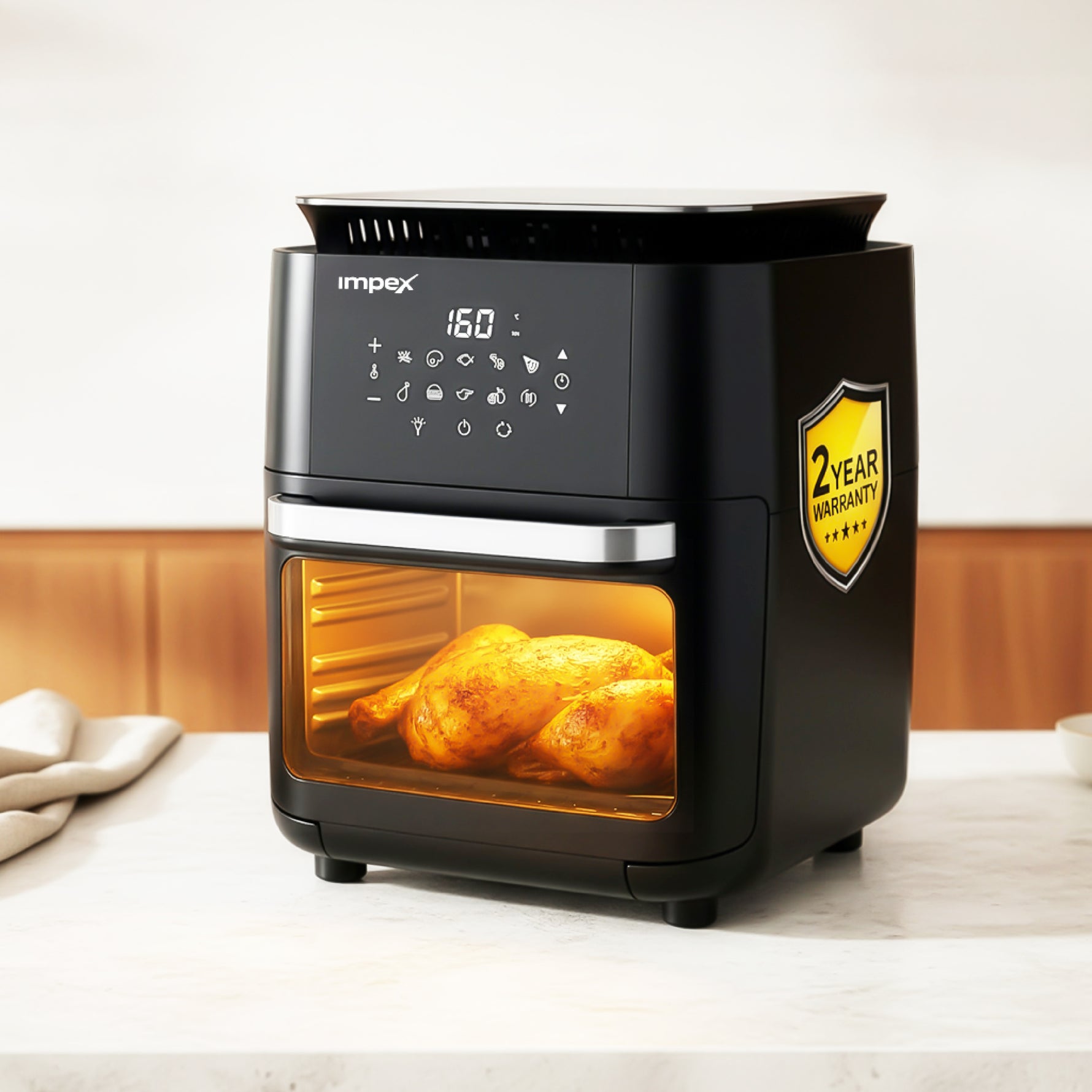 12L Digital Air Fryer AIRCHEF XL 1800W with Accessories