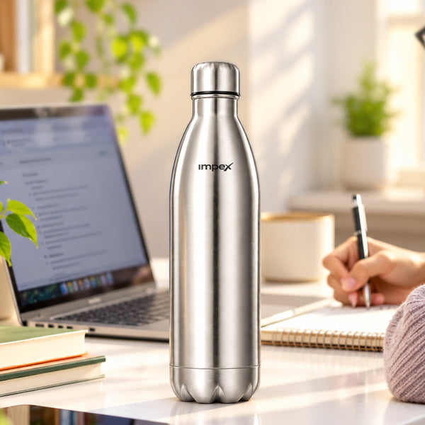 Aqua Flask 500 Vacuum Insulated Stainless Steel Flask | 500ml | Hot & Cold | Double Wall | Slim Neck