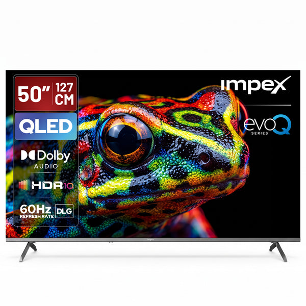 Impex evoQ 127 cm (50 inch) Full HD QLED Google TV 50S3QLC3 | Dolby Audio 24W, HDR10, Dual-Band Wi-Fi, Voice Remote | 4 Year Warranty
