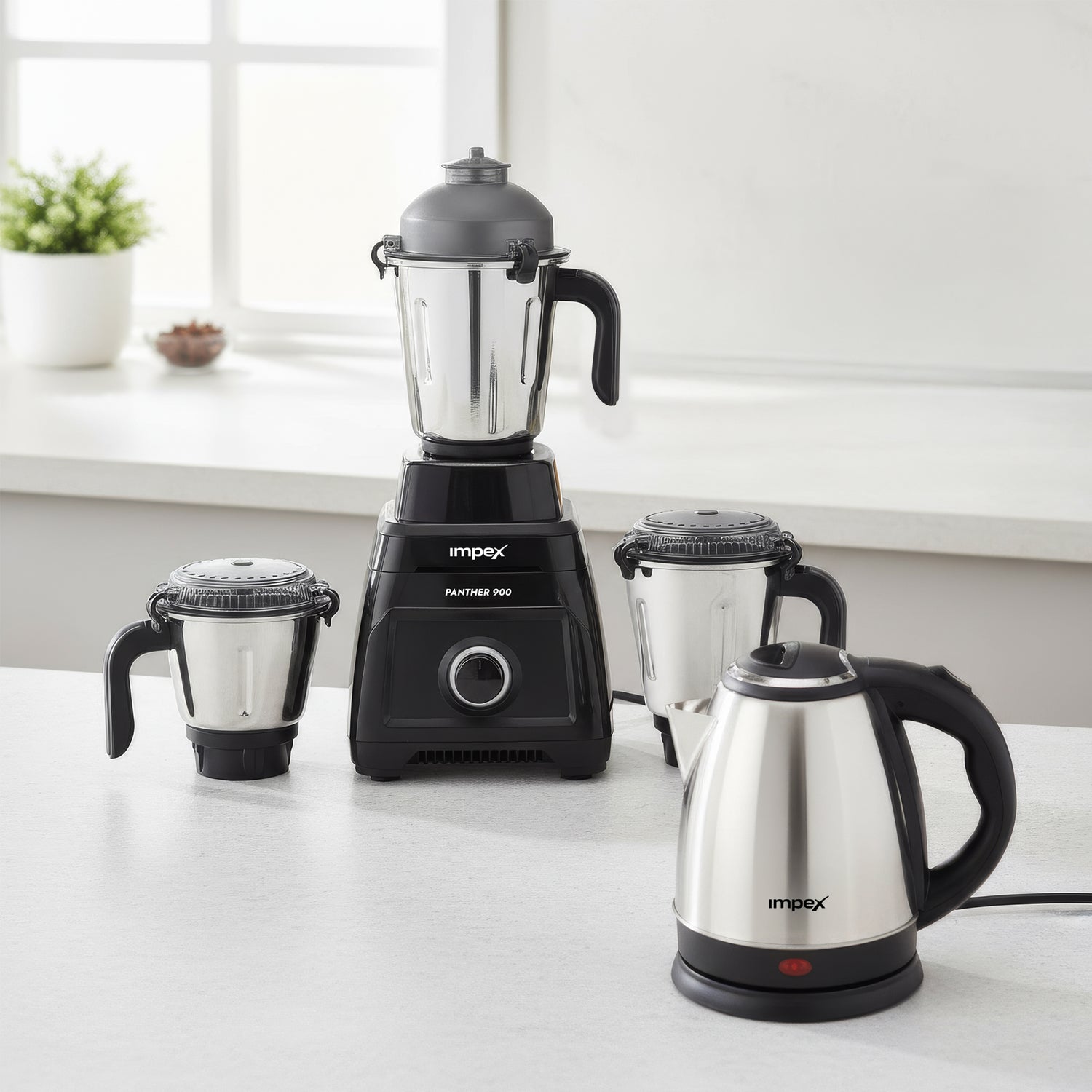 900 W 3 Jar Mixer Grinder+ 1.5 L Electric Kettle