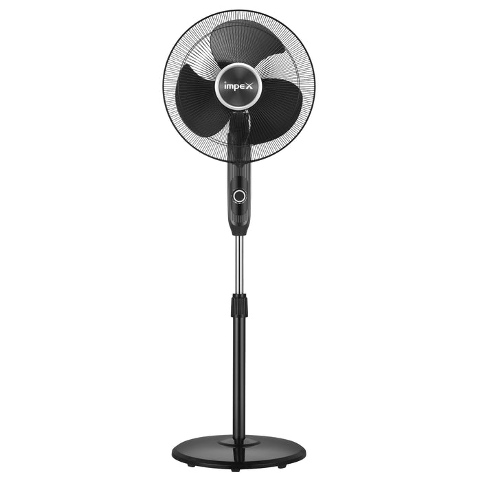 Impex BLDC Pedestal Fan (eN Save 29 PF Black) – 400mm, Powerful Motor, 3-Leaf Balanced Blades, 100-1400 RPM with 3 year warranty