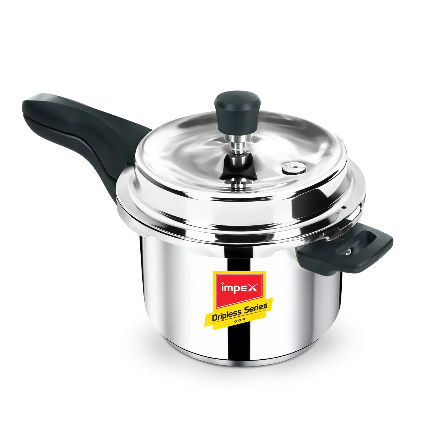 Impex CLASSIC DRIPLESS D5 Stainless Steel Pressure Cooker, 5 Litre, Induction Compatible, Dripless Lid, and 5-Year Warranty