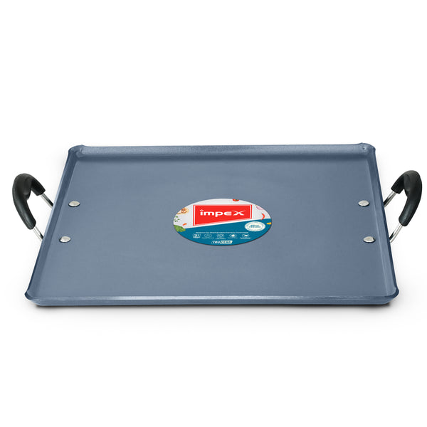 TRUCERA CPT 3334G Multipurpose Tawa | 33 x 34 cm Ceramic Non-Stick Tawa | Induction & Gas Compatible | 2-Year Warranty