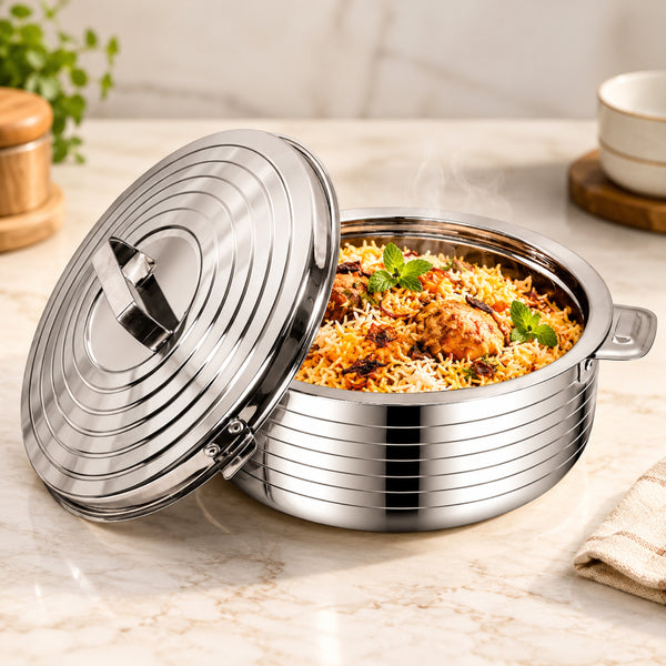 Cassy 2500 Stainless Steel Hotpot | 2.5L Insulated Casserole | Dishwasher Safe | Food Warmer