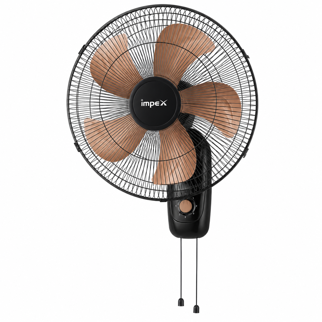 IMPEX Metadio 18 WF Black Gold Metal Wall Fan | High Speed Wall Mounted Fan | Powerful Air Delivery
