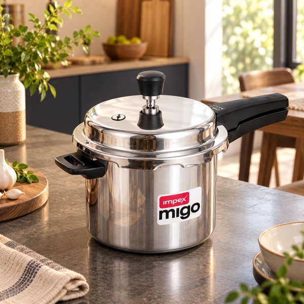 MIGO IFC 5 Pressure Cooker | Virgin Aluminium Body | Anti-Bulging Base | Heat-Proof Handle | 5 Year Warranty