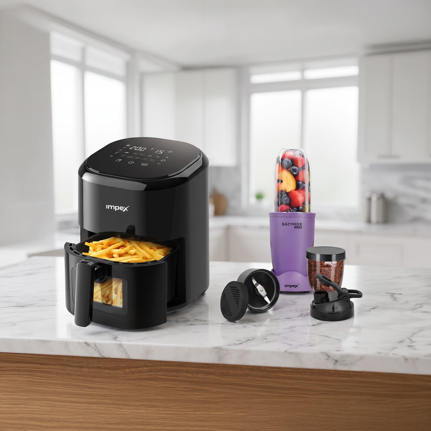 Healthy Combo - 4.5L Airfryer + Blender With 2 jars