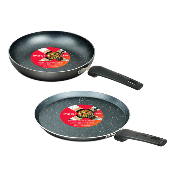 2 Piece Granite Cookware Set DELIGHT T2624 | Non Stick | Non-Induction