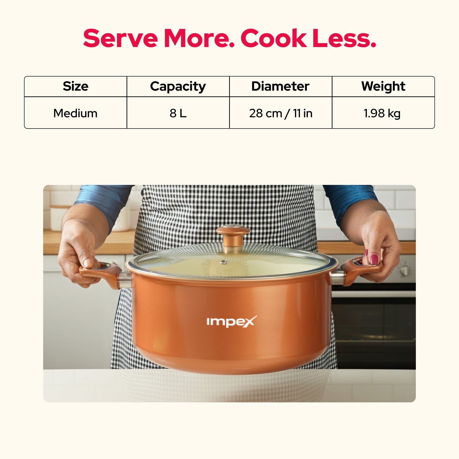 Trucera 8L Ceramic Biriyani Pot | Induction, Non-Stick | 2 Year Warranty
