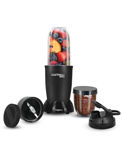EAZYMIXX 2J500 500W Blender | 100% Copper Motor | 22,000 RPM | 2 Jars | Black | 2-Year Warranty