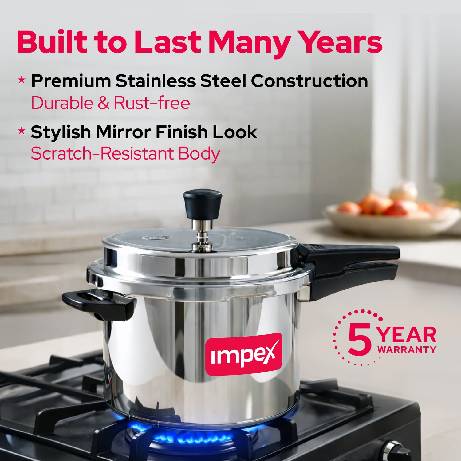 Pressure Cooker Combo - 3L & 5 L Stainless Steel Pressure Cooker