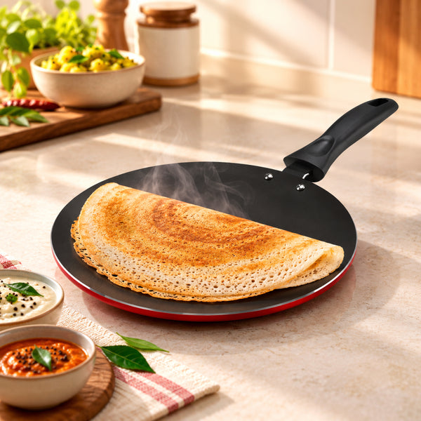 ICTP-28 Nonstick Aluminium Tawa Pan | 1L | High-Grade Nonstick Coating | Fast Heating | Easy to Clean | 1 Year Warranty
