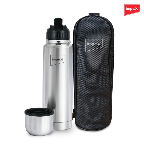 IFK 500F Thermosteel Flask 500 ml | Double Walled | Hot & Cold Compatible with Flip Lid | 1-Year Warranty