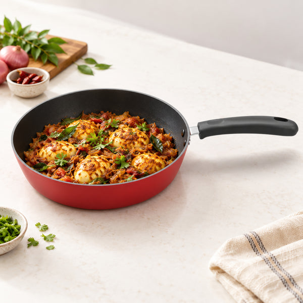 IFP-2655 Premium Nonstick Aluminium Fry Pan | 26cm | 3-Layer Nonstick Coating | Induction & Gas Compatible | 3mm Thickness | Cool-Touch Bakelite Handle