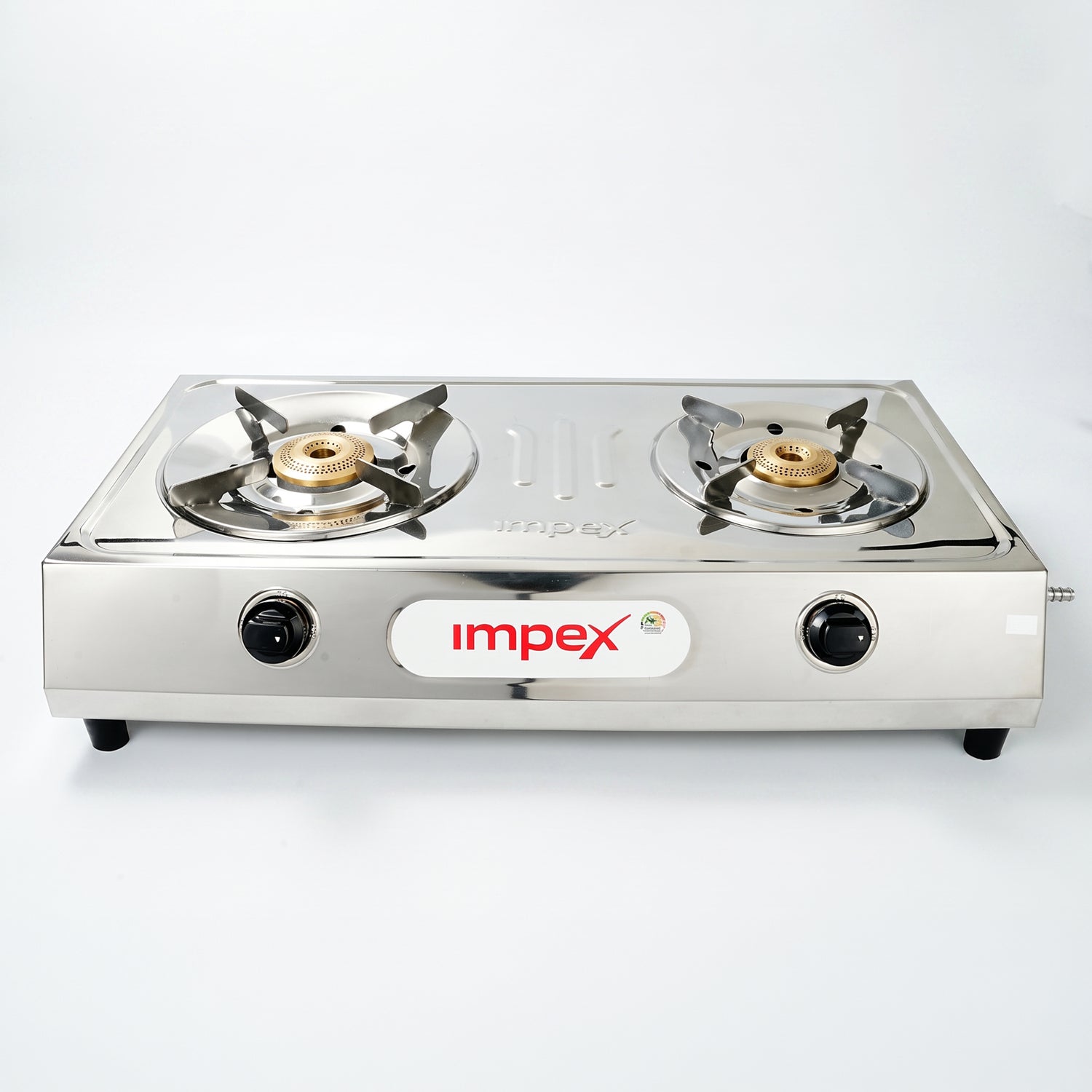EFFICIO 2B LERC Stainless Steel 2 Burner Gas Stove | 74% Thermal Efficiency | High-Grade SS Body | 5-Year Warranty
