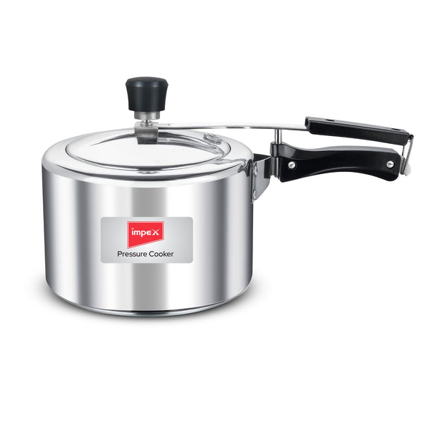 INSTAR IB3M 3 Litre Aluminium Inner Lid Pressure Cooker | Induction & Gas Compatible | Virgin Aluminium | 5-Year Warranty