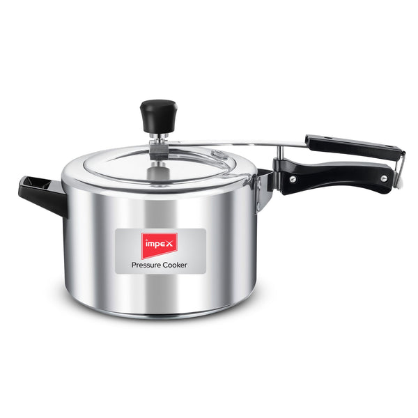 INSTAR IB5M 5 Litre Aluminium Inner Lid Pressure Cooker | Induction & Gas Compatible | Virgin Aluminium | 5-Year Warranty