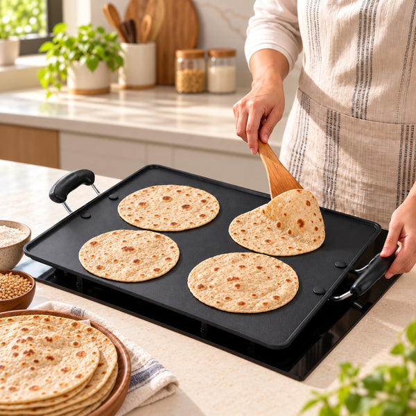 IPT-3334N Nonstick Pathiri Tawa | Aluminium Body | 3 Layer Nonstick Coating | Resilient Thickness | Premium Quality