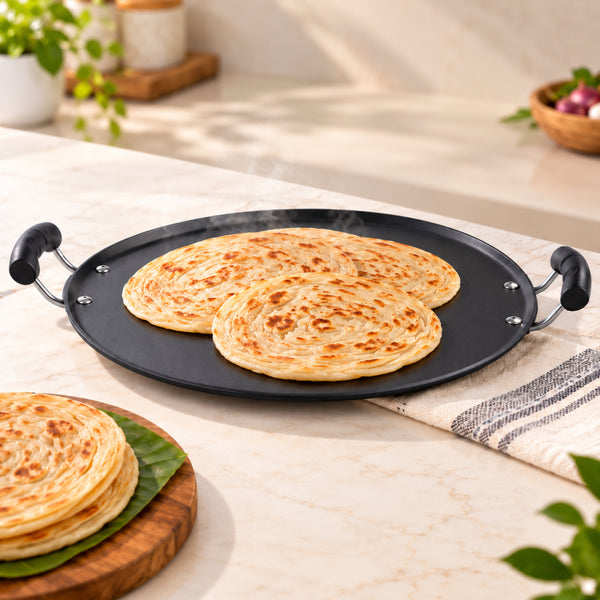 IPT 36 HV Nonstick Pathiri Tawa | Aluminium Body | 3 Layer Nonstick Coating | Resilient Thickness | Induction Base