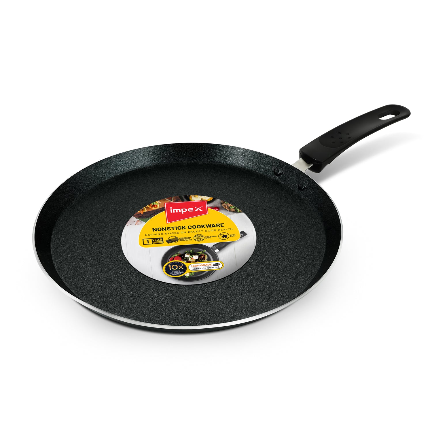 Impex ITP 26L 26 cm Non-Stick Tawa Pan with Induction Base and High-Grade Aluminium Body