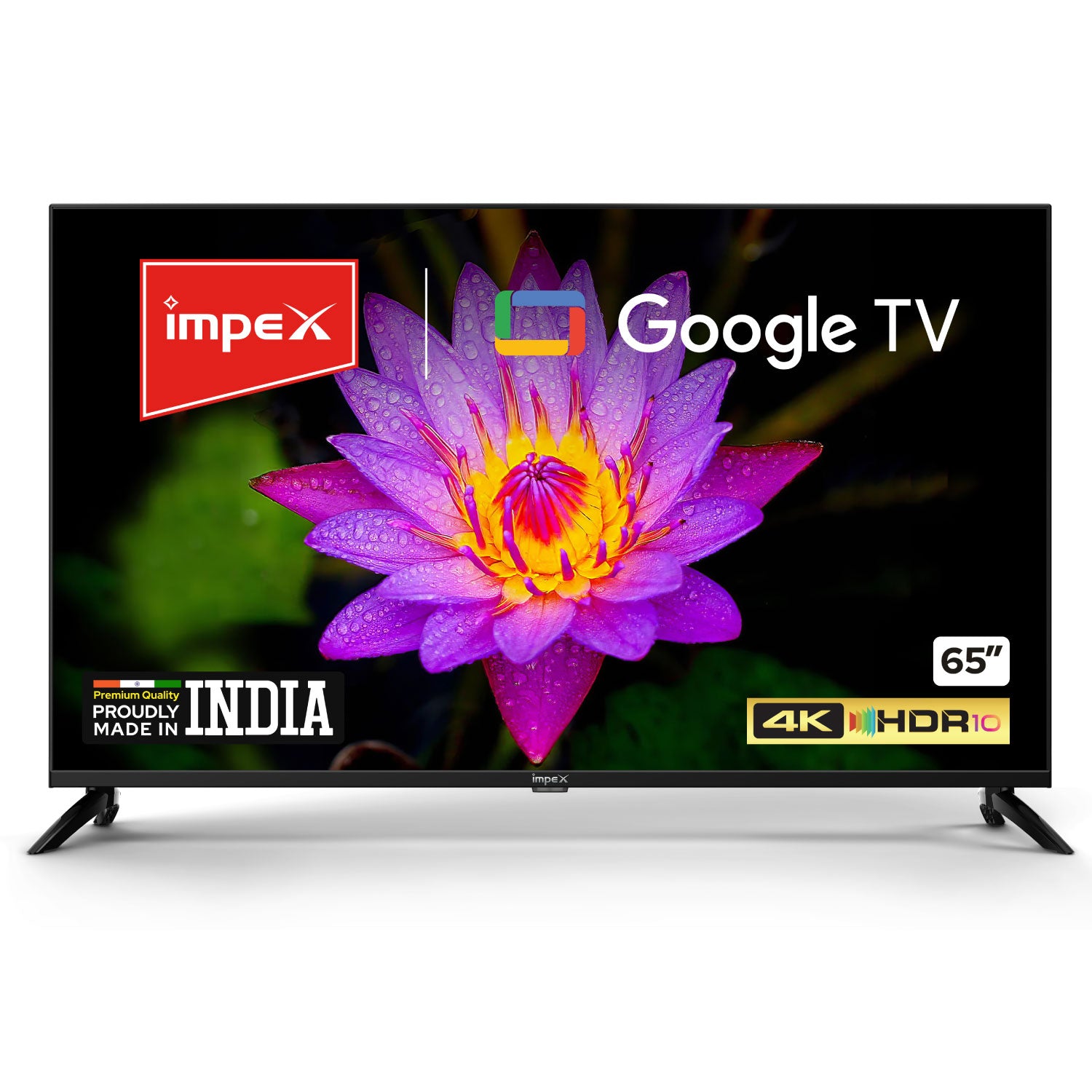 Impex evoQ 65S4RLC2 Android 11 LED Google TV 164 cm (65 Inches), 2 Years Warranty, Storage Memory 16GB and 2 GB RAM (Black)