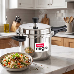 MIGO IFC 5 Stainless Steel Pressure Cooker | Induction Base | Sandwich Bottom | Outer Lid | Gas & Induction Compatible | 5-Year Warranty