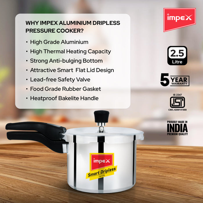 Impex Special combo 2.5L Dripless Aluminium Pressure Cooker, Granite Cookware 2PCS set (RTF 24) and Sauce Pan (ISP 2411)