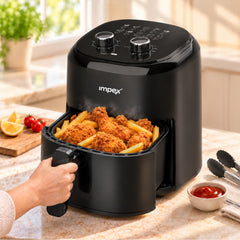 Nutri Fry M45 4.5 L Air Fryer | 1200W | Oil-Free Cooking | 7 Cooking Functions | Cyclonic Airflow | Nonstick Basket | 80°C–200°C Temperature Control | 0–60 Min Timer | 2 Year Warranty