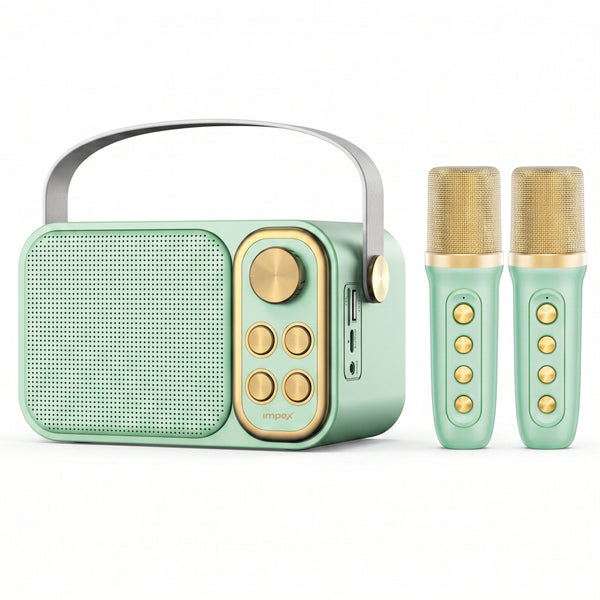 MIGO Portable Bluetooth Karaoke Speaker KM-1302 | 2 Wireless Mics | 1-Year Manufacturing Warranty