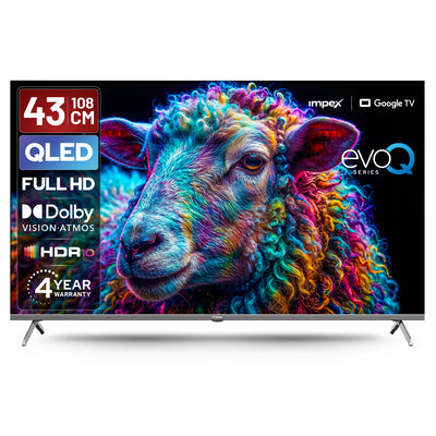 QLED TV (evoQ 43S3QLC3) 43" Full HD QLED GOOGLE TV | 4 YEAR WARRANTY | VOICE REMOTE | DOLBY AUDIO