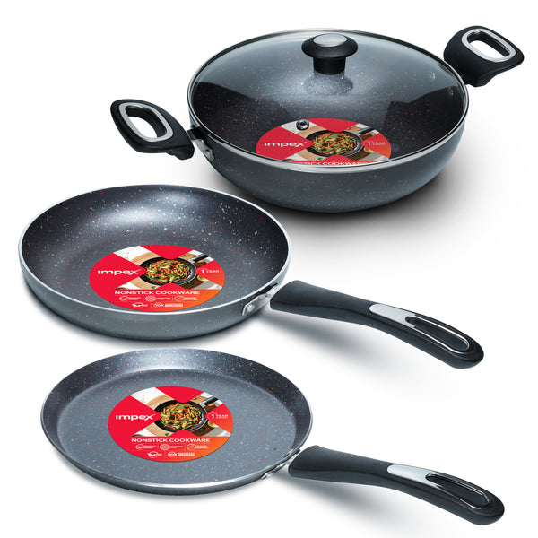 Royal Granite 4 Piece Cookware Set RKTF 24G | Non Stick | Easy Clean