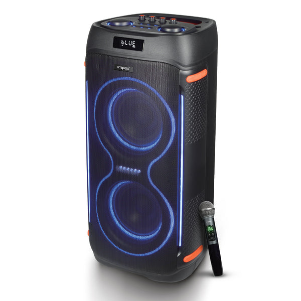 ST 80AN PLUS Party Speaker | 120W | Dual 6.5" Speakers | Dual Rechargeable Wireless Karaoke Mics | TWS | RGB LED Lights | Guitar Input