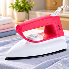 Showy DX Iron Box (Pink White) | Lightweight | Fast Heating & Non-Stick Soleplate | 2 Year Warranty