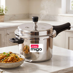 MIGO TPC 3N Serene 3 Litre Triply Pressure Cooker | Induction Bottom | Durable Stainless Steel Body